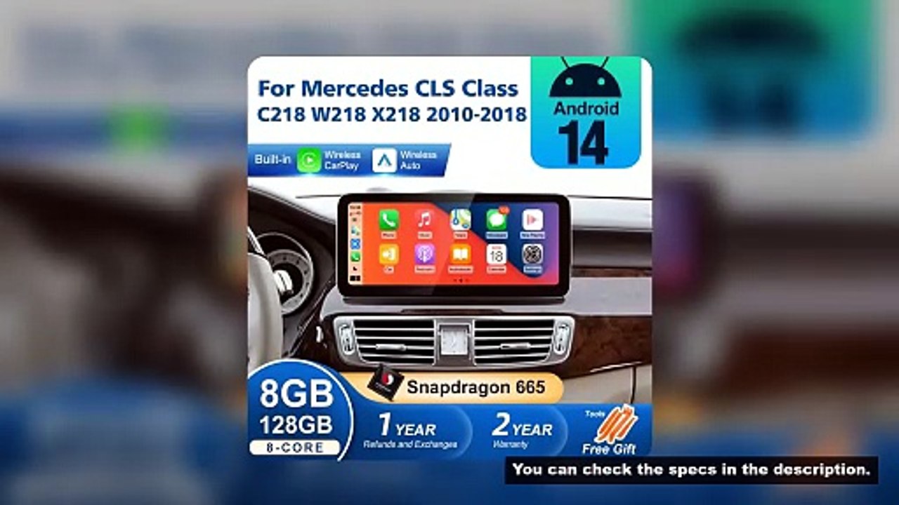 Android 14 Wireless CarPlay For Mercedes Benz CLS Class C218 W218 X218 2010-2018 GPS Car Multimedia