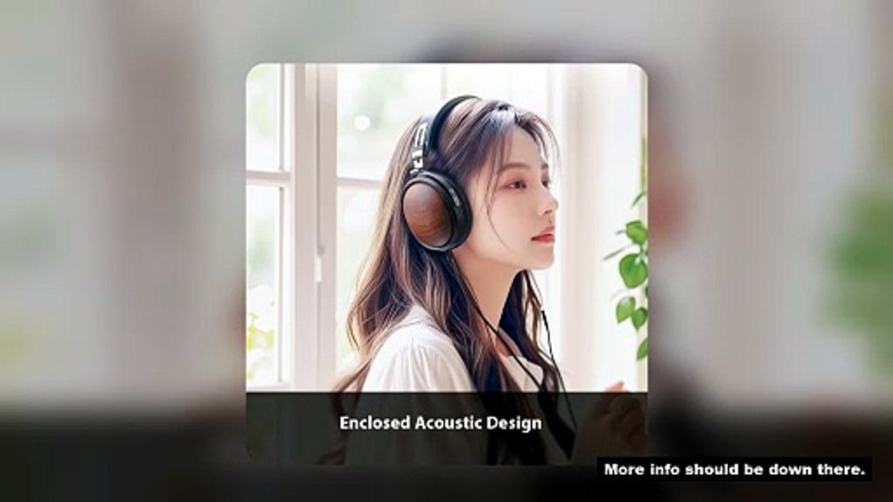 FiiO FT1 Closed-Back Over-Ear Nanowood Fiber Composite Diaphragm Wired Hi-Fi Headphones, American Bl