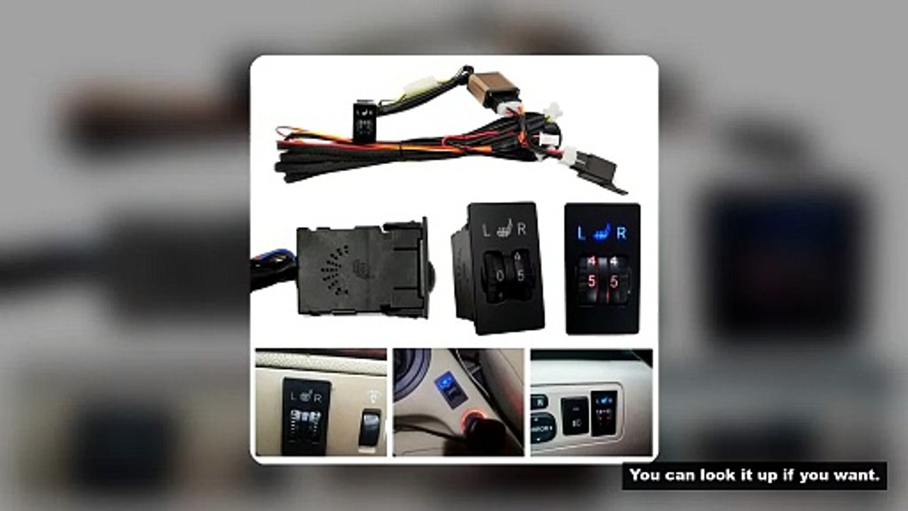 Car Seat Heater Kit Fit 2 Seats 12V Universal Carbon Fiber Heating Pads 2 Dial 5 Level Dual Control