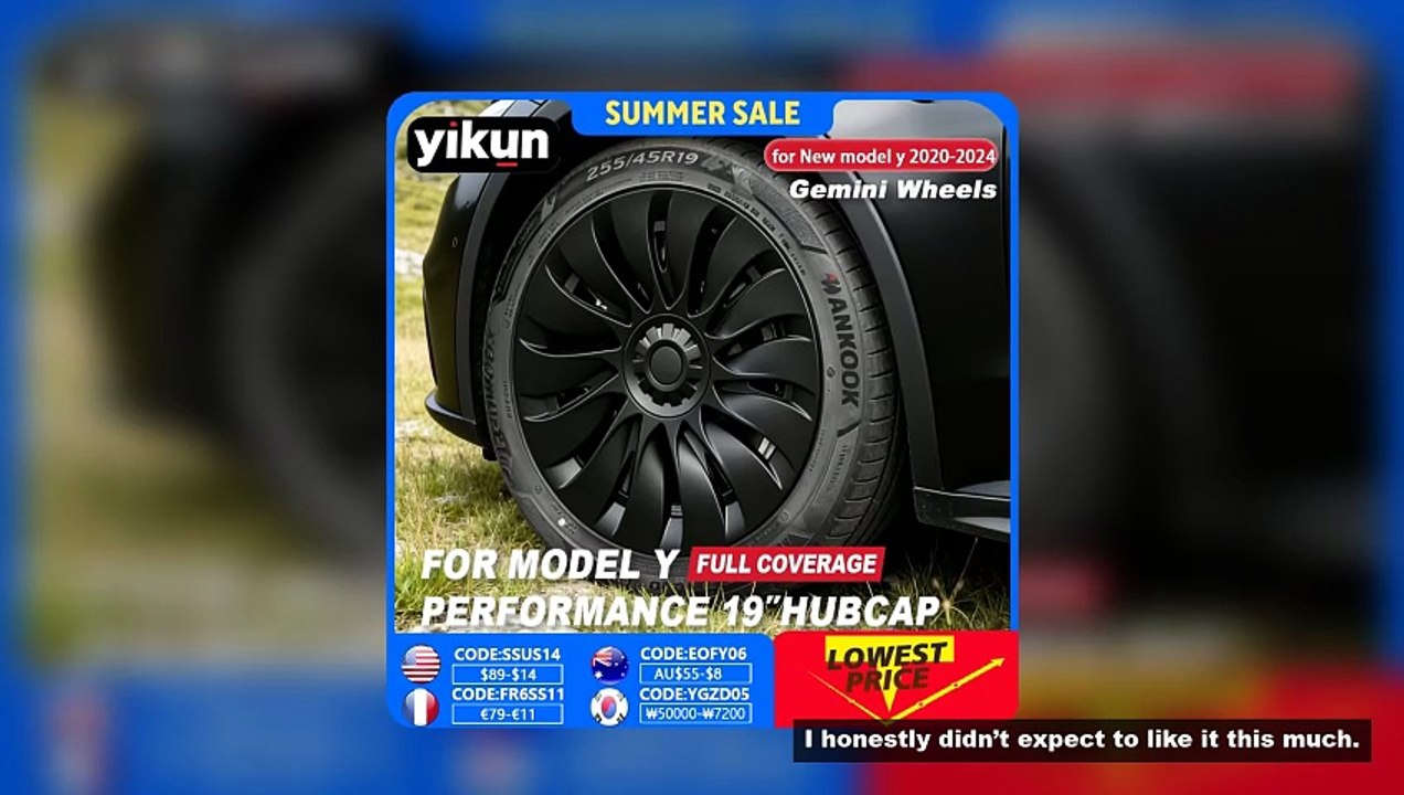 4PCS Wheel Cover for Tesla Model Y 19 Inch Performance Automobile Replacemen Hub cap Full Rim Cover