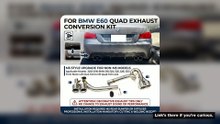 M5 Look Quad Muffler Exhaust Tips For BMW 5 Series E60 03-10 520i 525i 528i 530i Gas Dual to 4-Out S