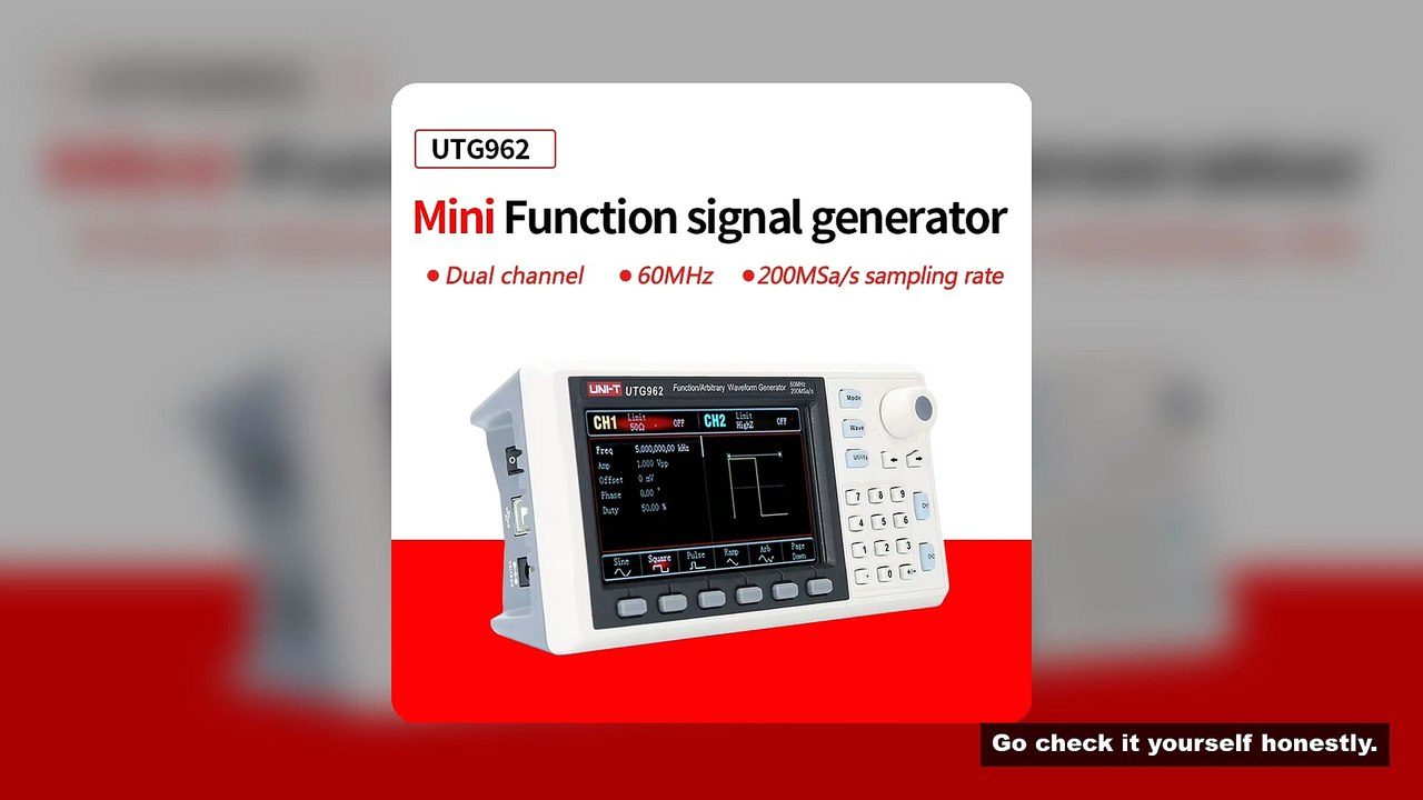 UNI-T UTG932E UTG962E Function Signal Generator 30Mhz 60Mhz Dual Channel Frequency Sine Wave Arbitra