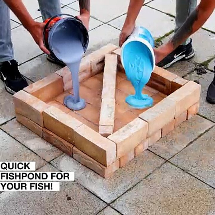 Perfect outdoor fish pond for any backyard 🐟