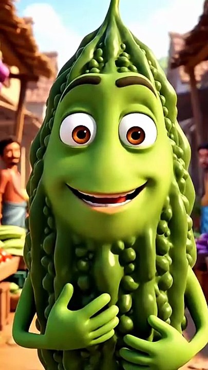 করলা যখন কথা বলে 😱🥒✨  Talking Bitter Gourd AI Video