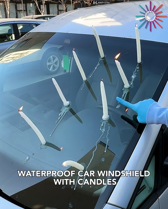 Make your windshield waterproof with a candle 🕯️🚗