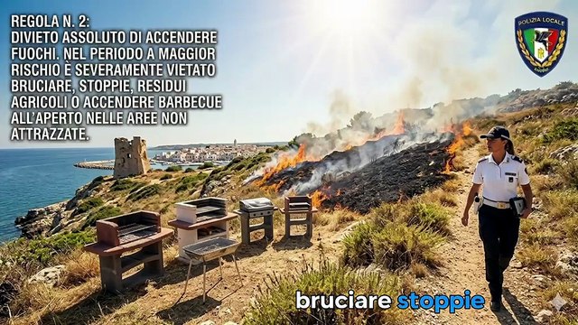 Incendi boschivi, la Polizia Locale di Andria ricorda 5 regole fondamentali da rispettare