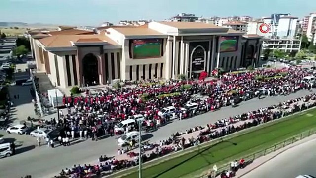 Dualarla milli takıma destek olundu, dev ekranda maç heyecanı yaşandı | Ajansspor | IHA