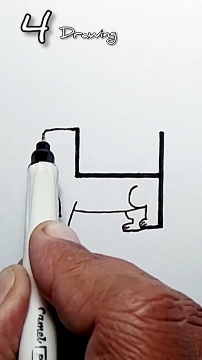 Dog drawing from number 4
