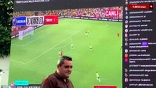 Kırıkkale’de milli maç etkinliğinde ekrana yanlışlıkla futbol oyunu verildi