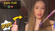 Girl Enjoys Popular Trend With Friend But Falls Backwards At The End