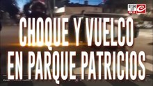 Choque y vuelco en Parque Patricios