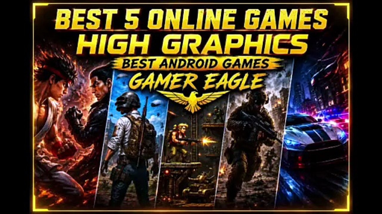 BEST 5 ONLINE ANDROID GAMES | HIGH GRAPHICS | FIGHTING, SHOOTER, RACING & BATTLE ROYALE