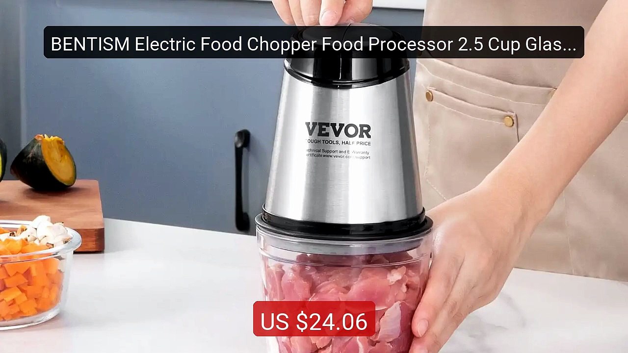BENTISM Electric Food Chopper Food Processor 2.5 Cup Glass Bow... -- Best Buy 2026 | Great Quality!