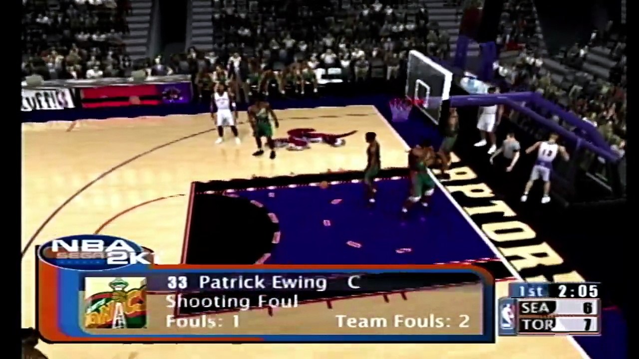 NBA 2K1 Raptors vs Sonics