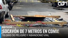 Socavón de 7 metros en la Miguel Hidalgo lleva 15 días sin atender