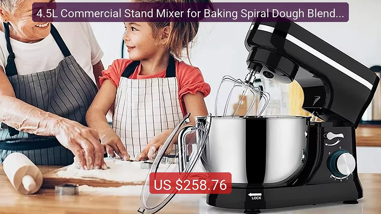 4.5L Commercial Stand Mixer for Baking Spiral Dough Blender M... -- Amazing Value 2026 | Must Have!