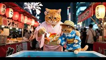 🎆 Ginger's Dream Comes True! Mom Cat Takes Her to Japan's Hanabi Festival 🇯🇵❤️ - Part 1