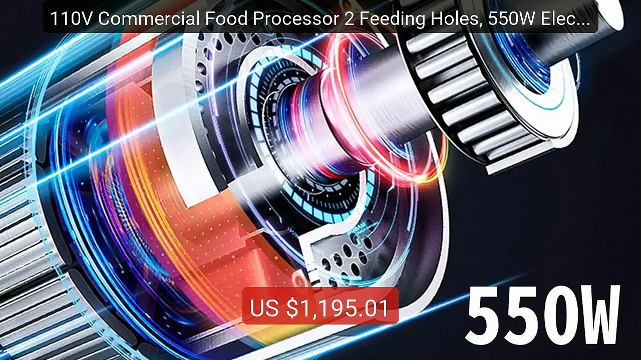 110V Commercial Food Processor 2 Feeding Holes, 550W Electr... -- Top Pick 2026 | Unbeatable Price!
