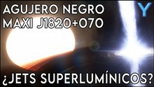 ¿Los potentes chorros del agujero negro MAXI J1820+070 viajan más rápido que la luz?