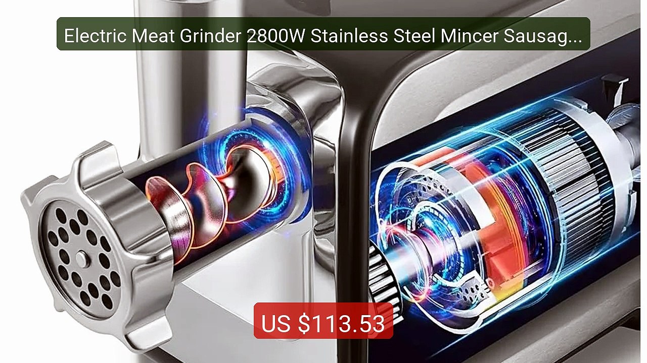 Electric Meat Grinder 2800W Stainless Steel Mincer Sausage Stu... -- Hot Deal 2026 | Limited Offer!
