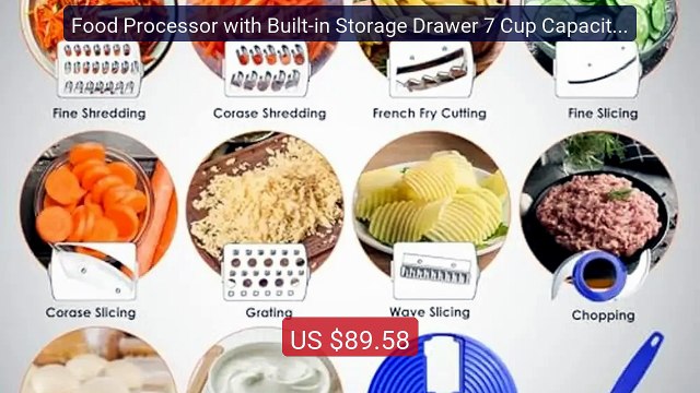 Food Processor with Built-in Storage Drawer 7 Cup Capacity 10... Amazing Value 2026 | Must Have!