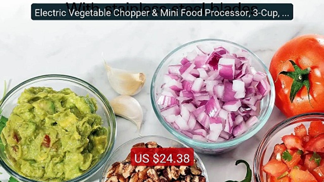 Electric Vegetable Chopper & Mini Food Processor, 3-Cup, 350 Watts,... -- Top Rated 2026 | Buy Now!