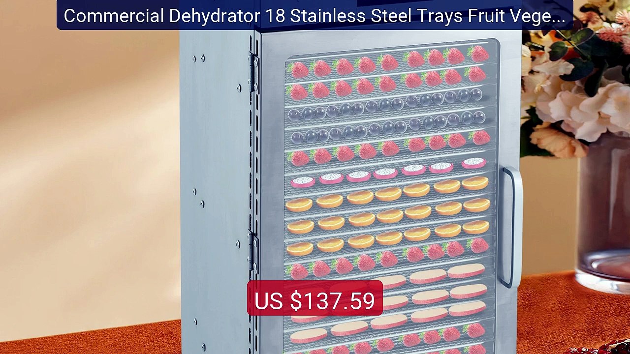 Commercial Dehydrator 18 Stainless Steel Trays Fruit Vegetable Food... -- Top Rated 2026 | Buy Now!