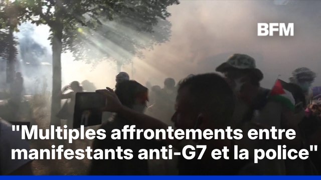 De multiples affrontements entre manifestants anti-G7 et la police autour de l'ONU à Genève