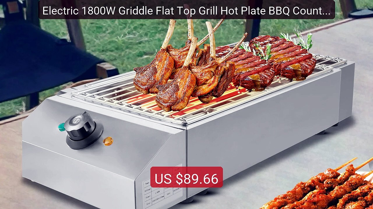 Electric 1800W Griddle Flat Top Grill Hot Plate BBQ Counter... -- Top Pick 2026 | Unbeatable Price!