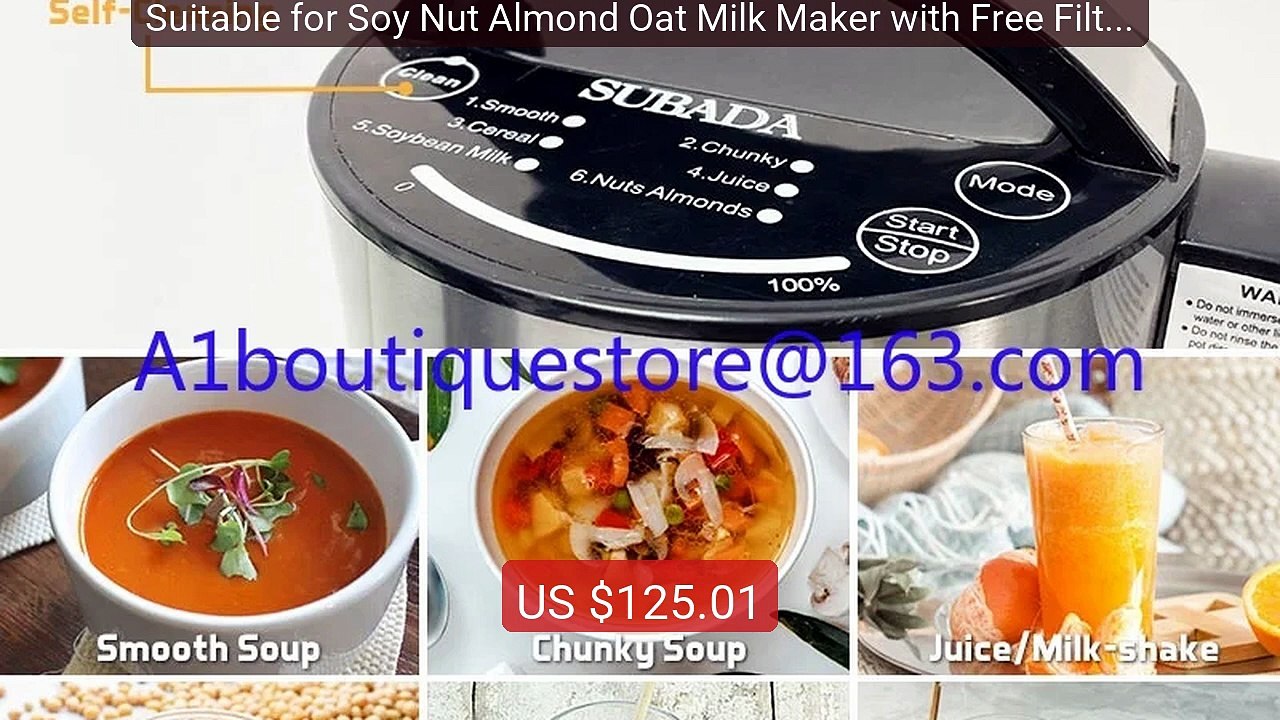 Suitable for Soy Nut Almond Oat Milk Maker with Free Filter Fo... -- Hot Deal 2026 | Limited Offer!