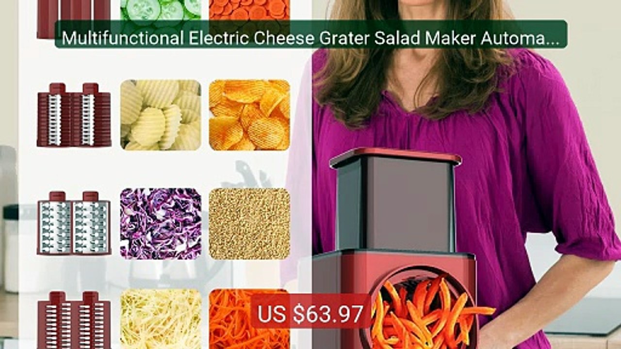 Multifunctional Electric Cheese Grater Salad Maker Automatic Vegeta... -- Top Rated 2026 | Buy Now!