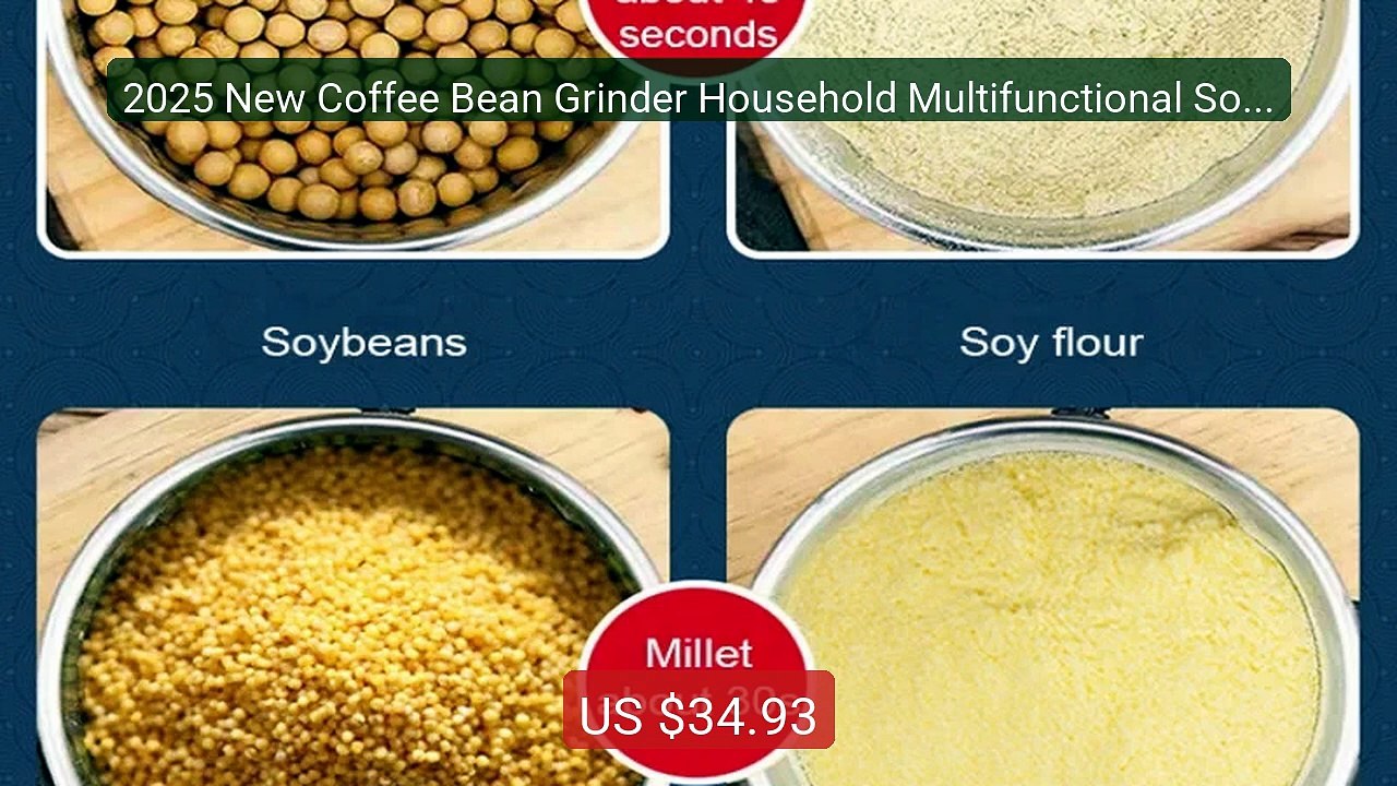 2025 New Coffee Bean Grinder Household Multifunctional Soybean... -- Hot Deal 2026 | Limited Offer!
