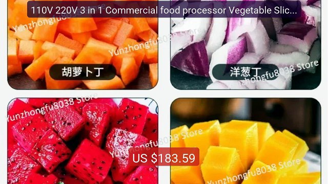 110V 220V 3 in 1 Commercial food processor Vegetable Slicer El... Hot Deal 2026 | Limited Offer!