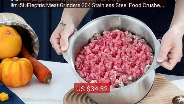 5L Electric Meat Grinders 304 Stainless Steel Food Crusher Mu... Amazing Value 2026 | Must Have!