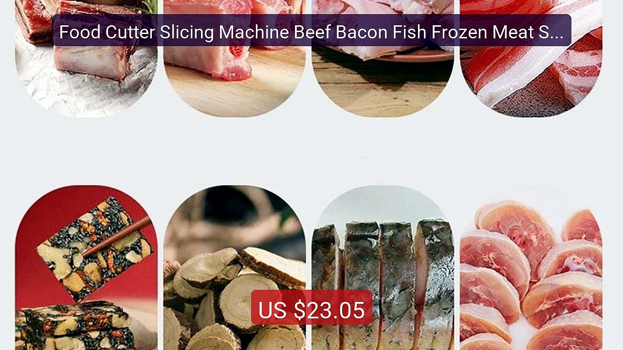 Food Cutter Slicing Machine Beef Bacon Fish Frozen Meat Stain... -- Amazing Value 2026 | Must Have!