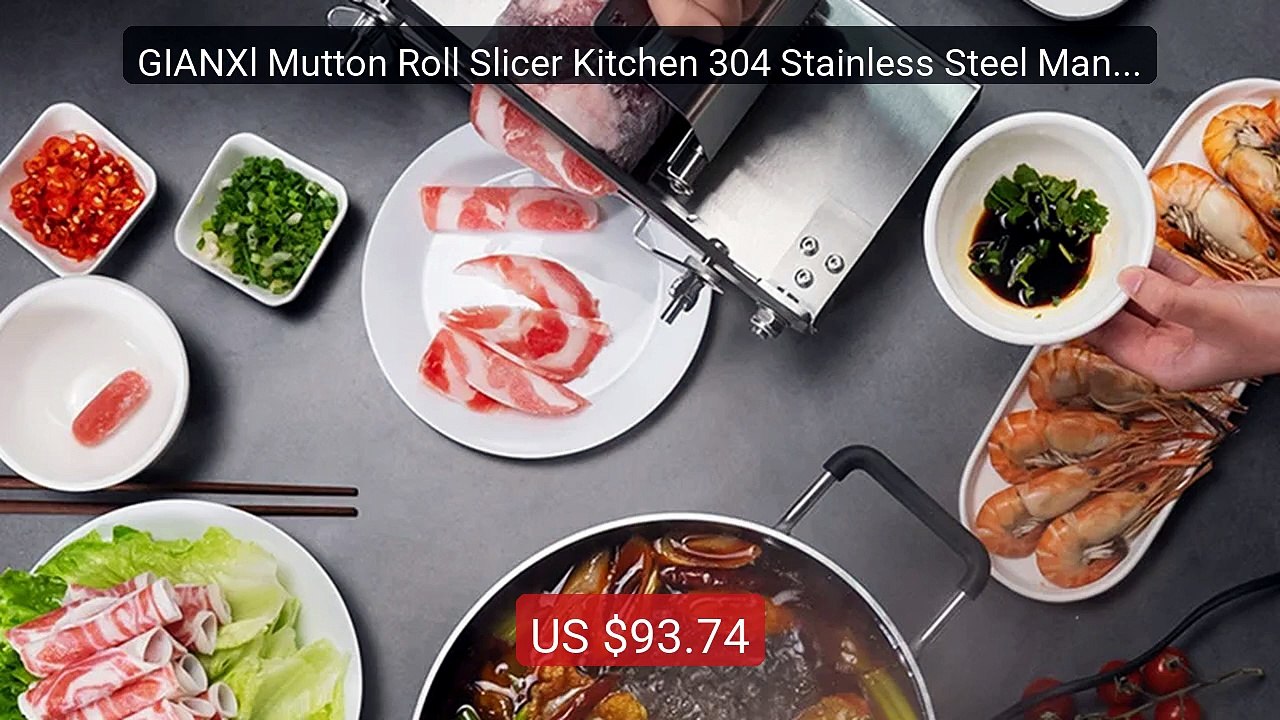 GIANXl Mutton Roll Slicer Kitchen 304 Stainless Steel Manua... -- Top Pick 2026 | Unbeatable Price!