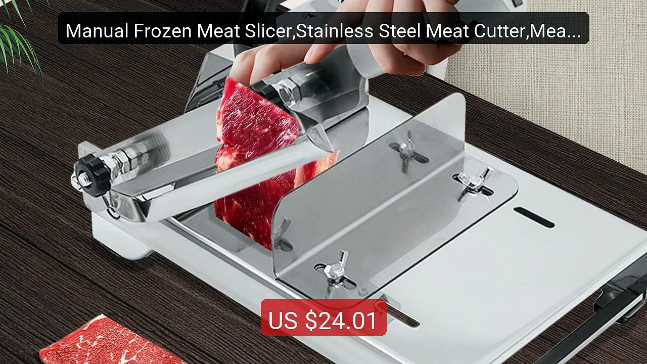 Manual Frozen Meat Slicer,Stainless Steel Meat Cutter,Meat Chopper... -- Best Deal 2026 | Shop Now!