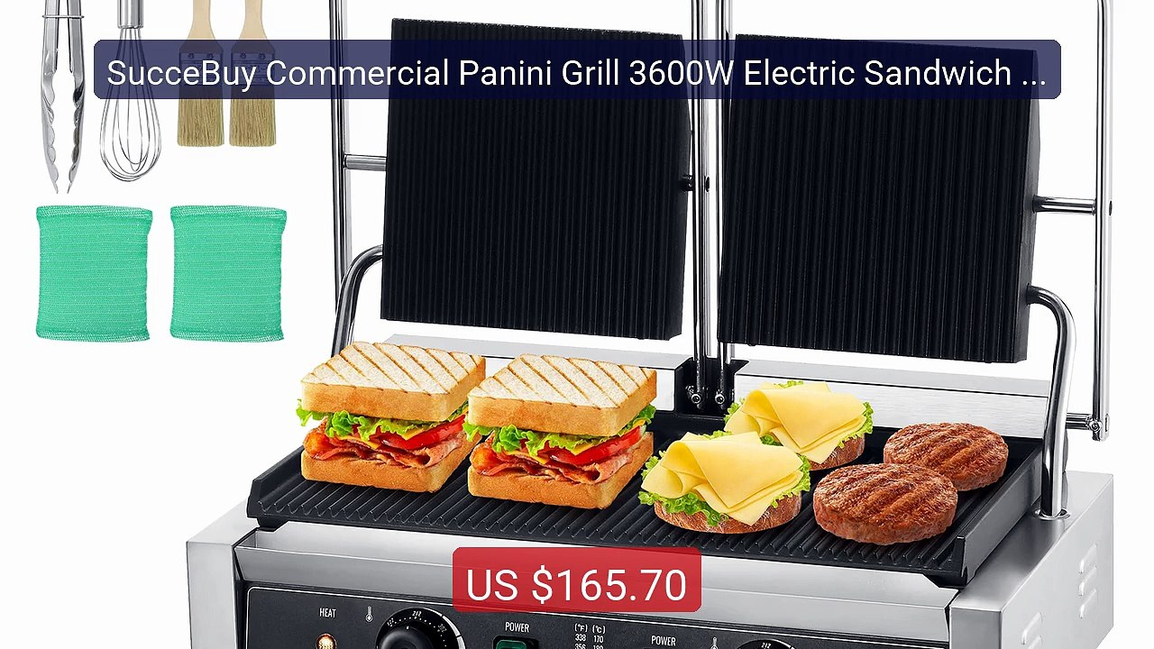 SucceBuy Commercial Panini Grill 3600W Electric Sandwich Panini Mak... -- Top Rated 2026 | Buy Now!