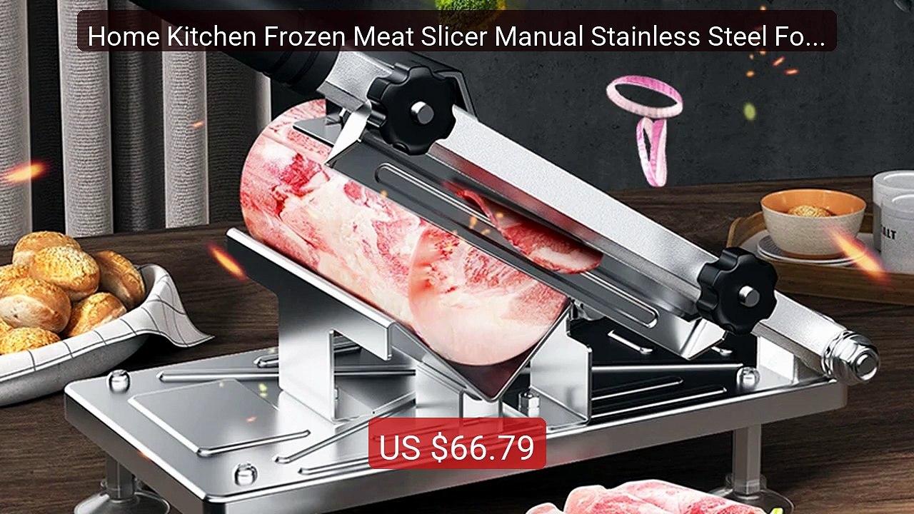 Home Kitchen Frozen Meat Slicer Manual Stainless Steel Food... -- Top Pick 2026 | Unbeatable Price!