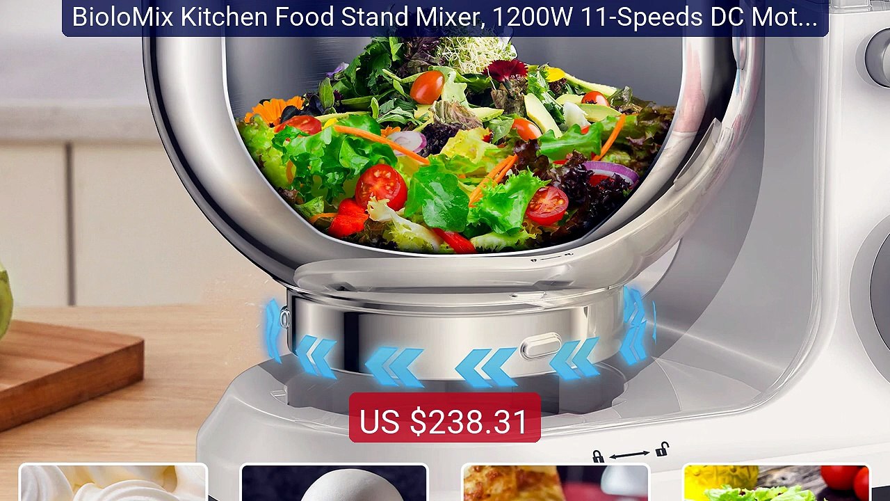 BioloMix Kitchen Food Stand Mixer, 1200W 11-Speeds DC Motor, D... -- Hot Deal 2026 | Limited Offer!