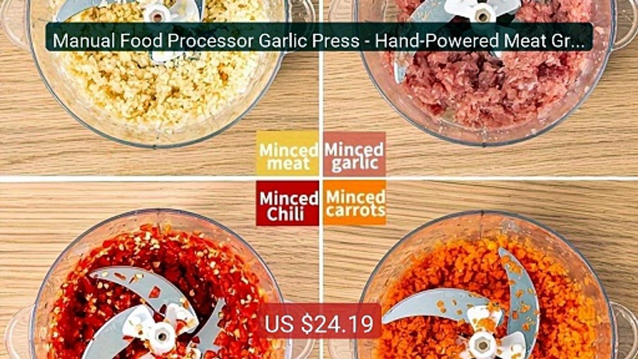 Manual Food Processor Garlic Press - Hand-Powered Meat Grinder Vege... -- Top Rated 2026 | Buy Now!