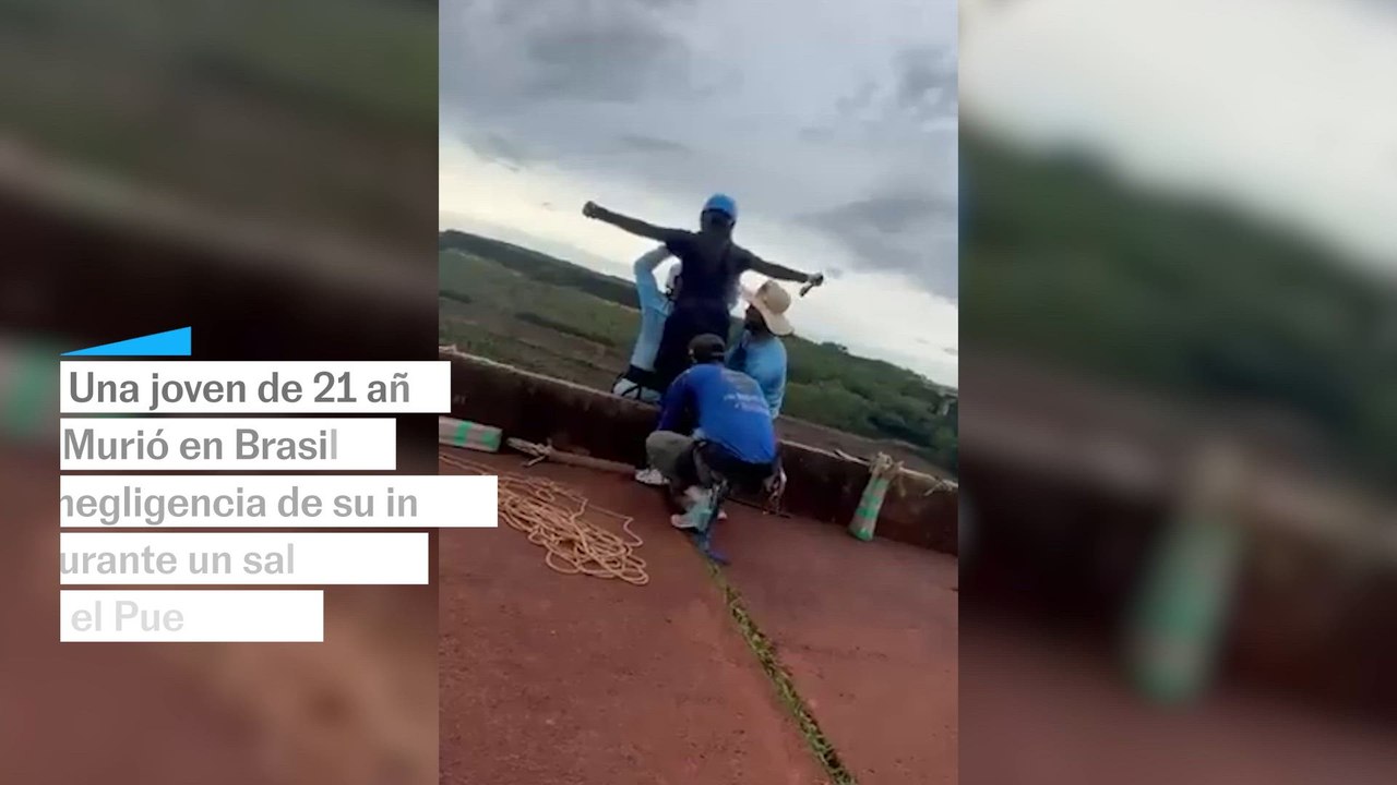 Una mujer arrojada al bungee en Brasil