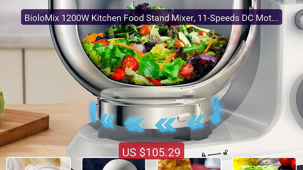 BioloMix 1200W Kitchen Food Stand Mixer, 11-Speeds DC Motor, D... -- Best Buy 2026 | Great Quality!