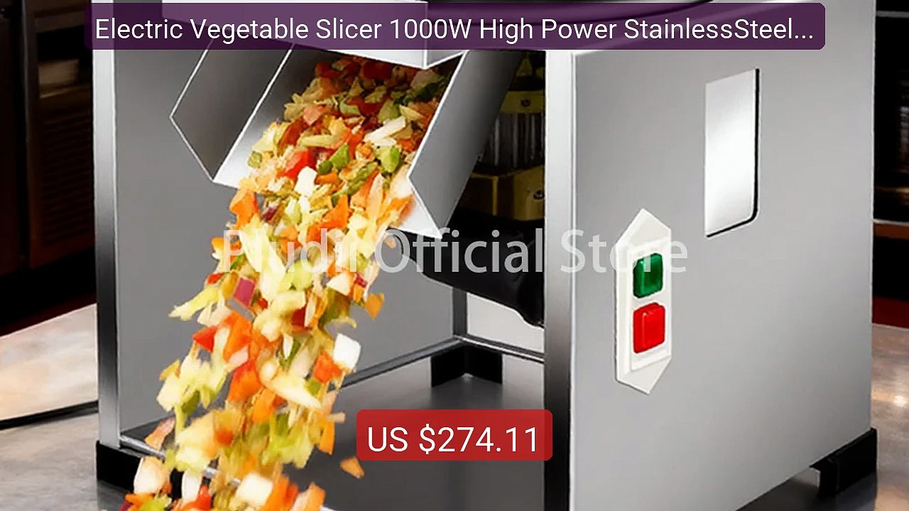 Electric Vegetable Slicer 1000W High Power StainlessSteel Feed... -- Hot Deal 2026 | Limited Offer!