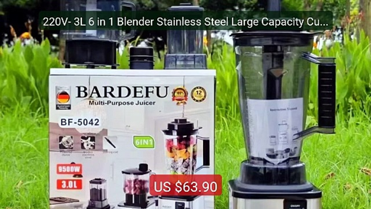 220V- 3L 6 in 1 Blender Stainless Steel Large Capacity Cut Veg... -- Best Buy 2026 | Great Quality!