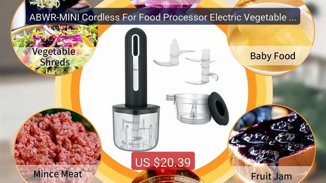 ABWR-MINI Cordless For Food Processor Electric Vegetable Ch... Top Pick 2026 | Unbeatable Price!