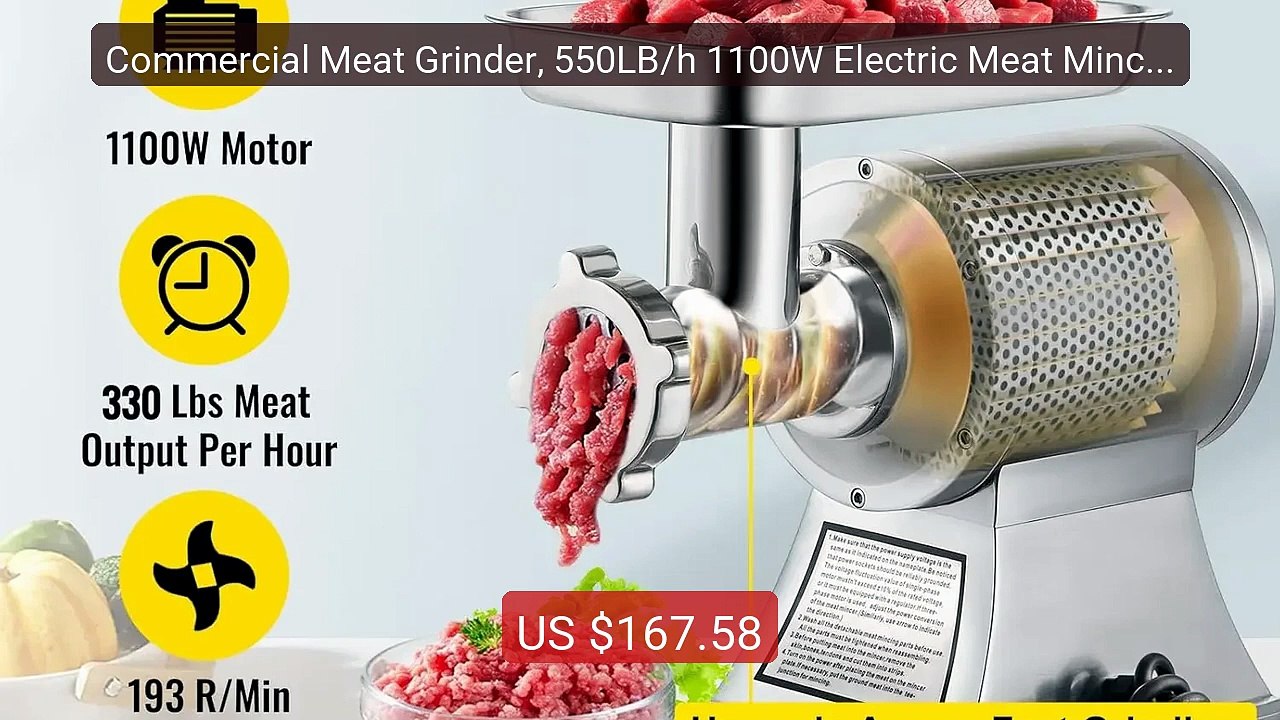 Commercial Meat Grinder, 550LB/h 1100W Electric Meat Mincer, Heavy ... -- Top Rated 2026 | Buy Now!