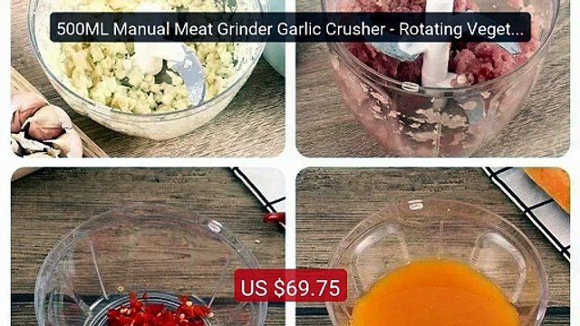 500ML Manual Meat Grinder Garlic Crusher - Rotating Vegetable Onio... Best Deal 2026 | Shop Now!