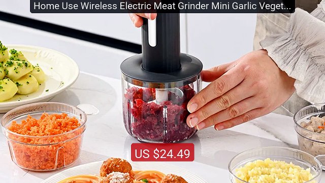 Home Use Wireless Electric Meat Grinder Mini Garlic Vegetable ... Best Buy 2026 | Great Quality!