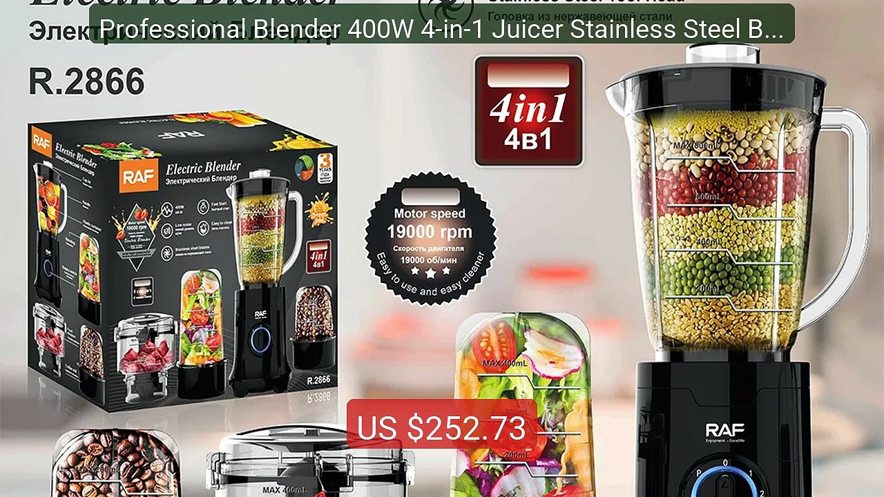 Professional Blender 400W 4-in-1 Juicer Stainless Steel Blade... -- Amazing Value 2026 | Must Have!